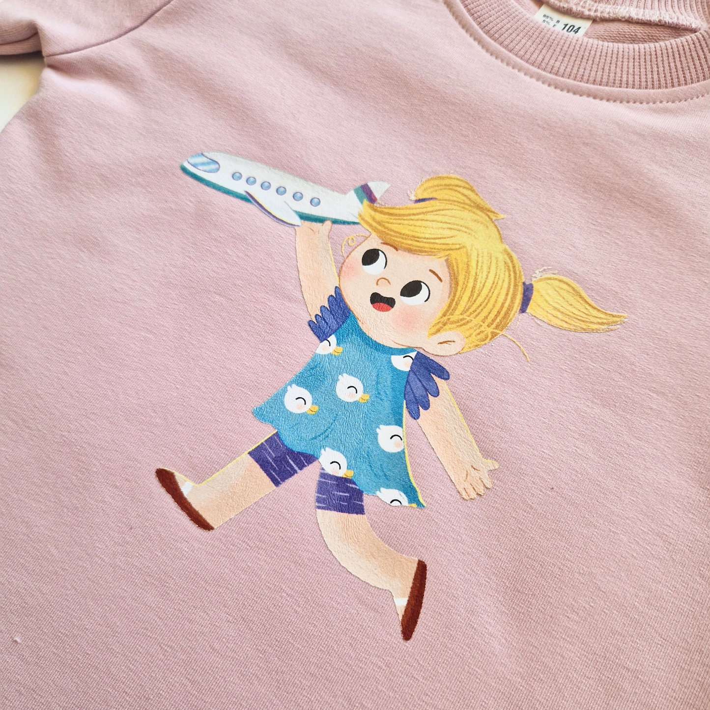 Różowy t-shirt dziecięcy „Wiki”