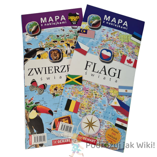 Mapa z naklejkami